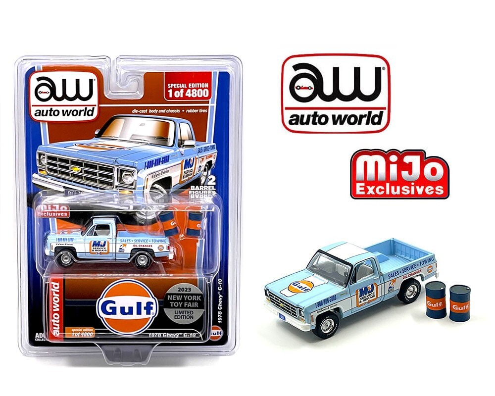 Auto World 1:64 1978 Chevrolet C10 Gulf Oil 2023 New York