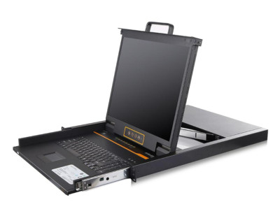 Kinan Single Rail 19  8 Port USB VGA LCD KVM Console Model: XL1908