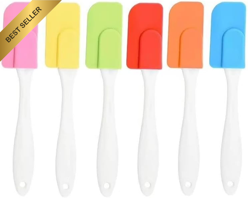 6Pcs Mini Silicone Spatula Set, Premium Mini Spatula, Heat Resistant Rubber Spat