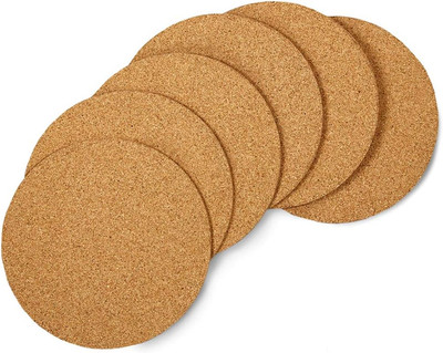 Products Natural Cork Coasters - 3Mm Eco Friendly Absorbent Saucers for Coffee, 