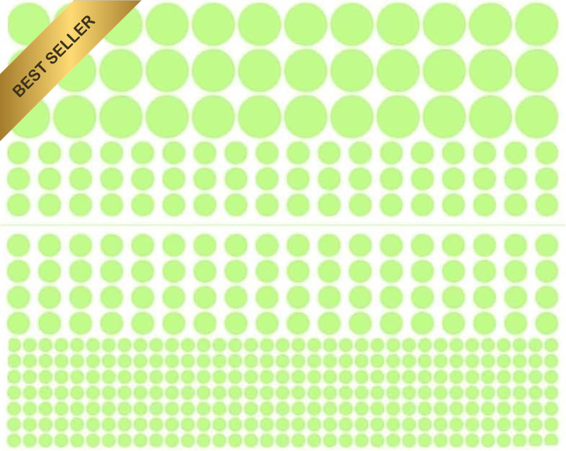 1 Sheet 407 Pcs Glow in the Dark Wall Stickers, Removable Glow in Dark Dots Wall