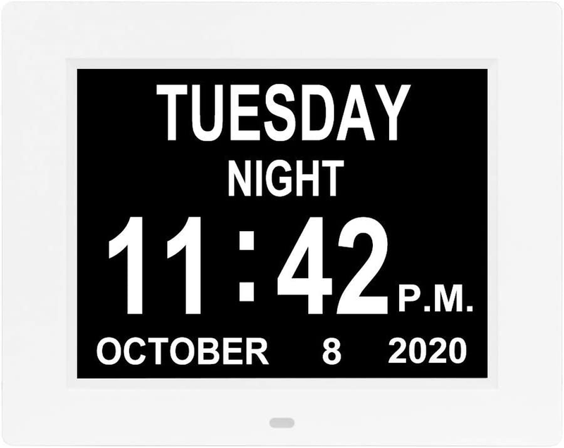 Digital Day Calendar Dementia Clock Extra Large Day Date Time of Week Clock