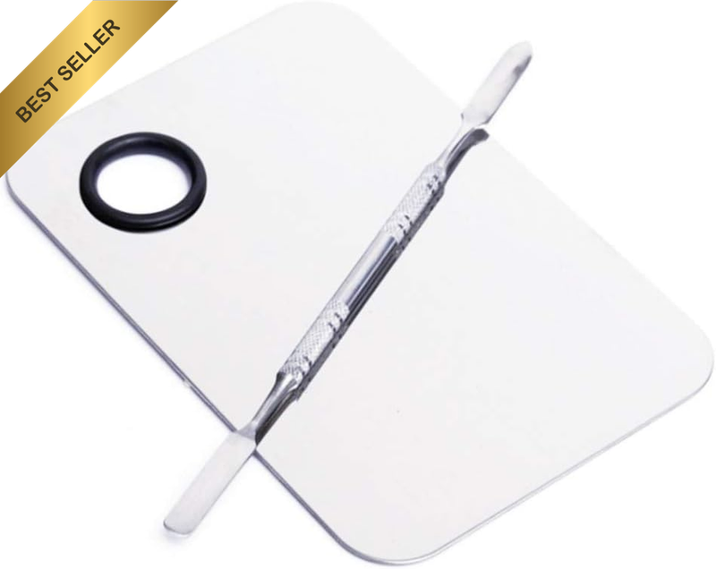 Stainless Steel Cosmetic Makeup Palette, Professional Cosmetic Mixing Makeup Pal