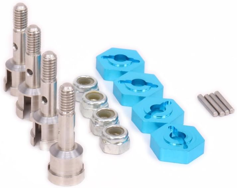 RC Car 1/18 Turn to 1/10 7Mm to 12Mm Aluminum Wheel Hex Hub Convert Adapter & Ax