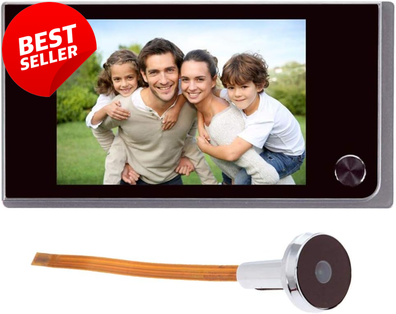 3.5in LCD Digital Door Viewer 120° IR Peephole Camera Battery Powered - US