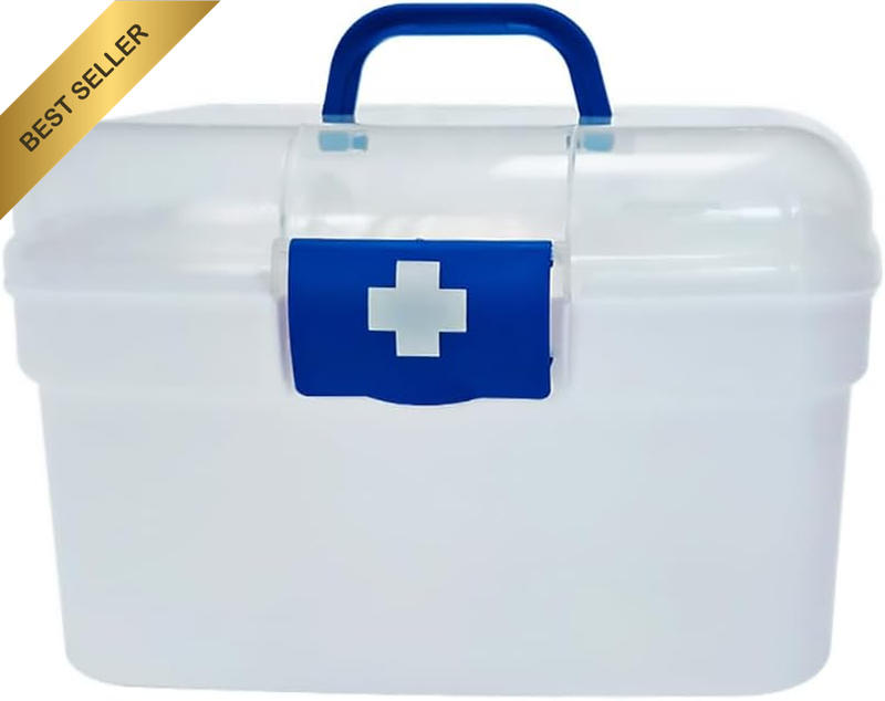 Small Medical Supplies Plastic Storage Box, Work or Home Medicine Box, Empty Fir