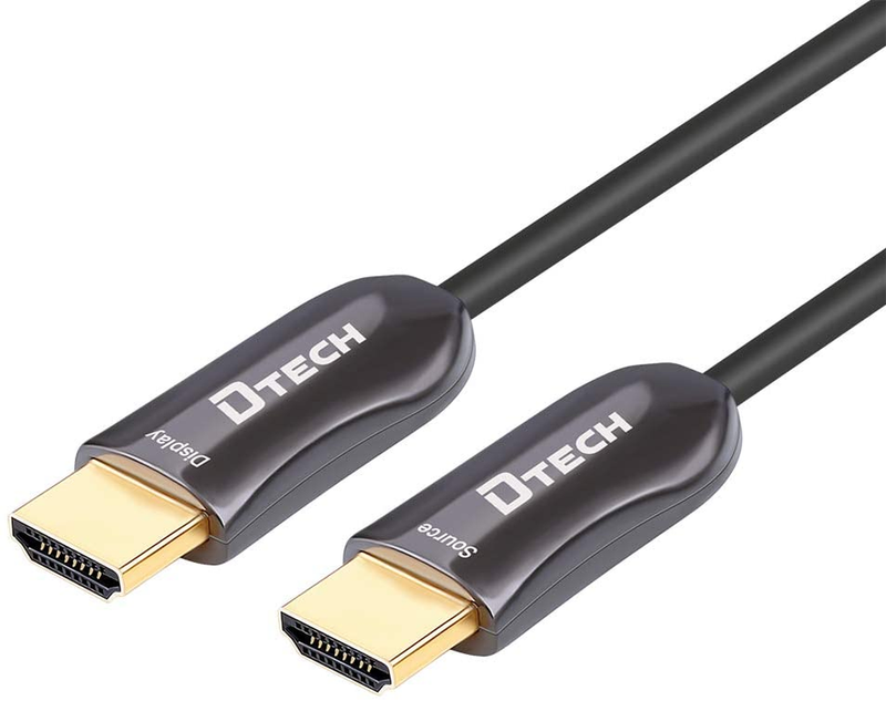 Dtech Ultra Slim Extra Long Fiber Optic HDMI 2.0 Cable 100 Feet Supports 4K at 6