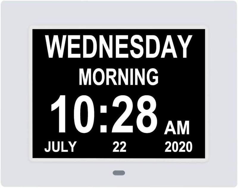 7 Inch Extra Large Non-Abbreviated Day Date & Month Digital Day Calendar Clock w