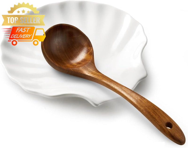 Ceramic Spoon Rest for Kitchen, Stove Top Utensil Holder, Farmhouse Decor