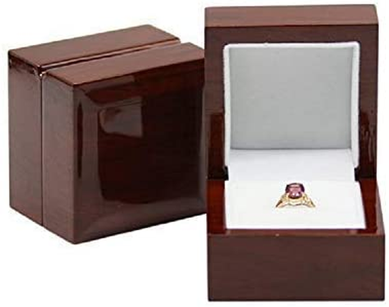 Rosewood Ring Gift Box Jewelry Display Wooden Ring Case
