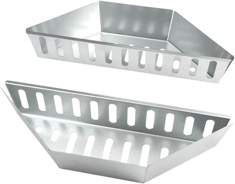 2 Pcs Charcoal Baskets, Steel Charcoal Rack, Outdoor Grill Baskets, Portable BBQ