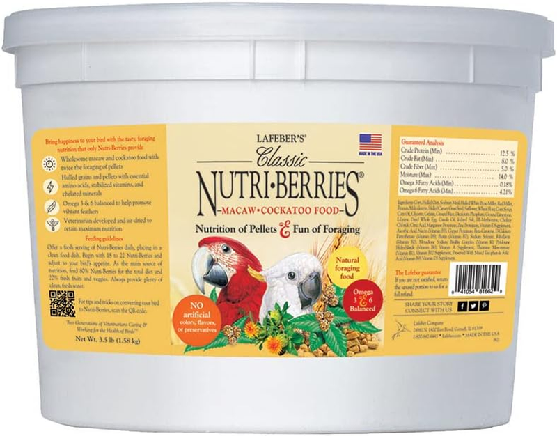 Lafeber'S Classic Nutri-Berries for Macaw / Cockatoo 3.5 Lb.