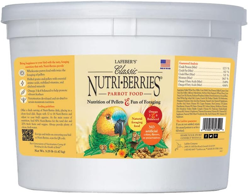 Classic Nutri-Berries Pet Bird Food, Made with Non-Gmo and H