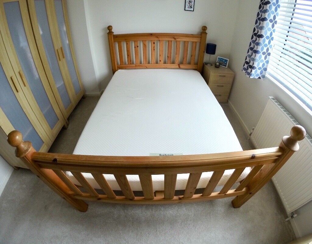 double bed and memory foam mattress