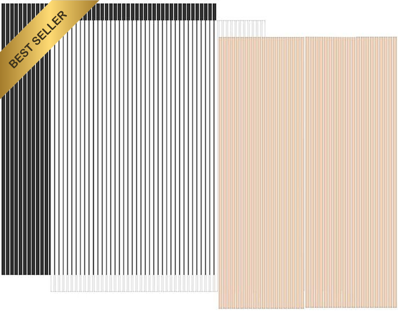 150 12In Pcs Diffuser Replacement Sticks,White/Black/Wooden Natural Rattan Reed