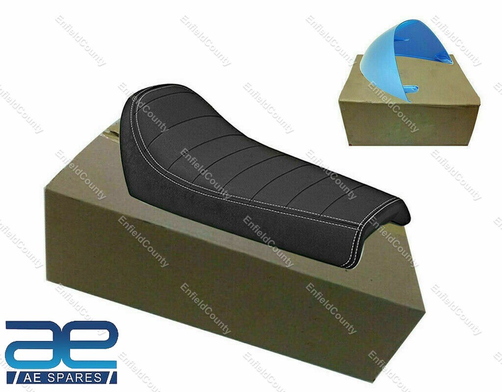 Fits Royal Enfield Continental GT 650 Single Rider Seat With Blue Cowl 