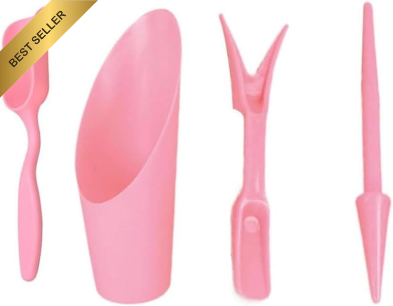 Garden Succulent Soil Scoop Set, 4Pcs Plastic Transplanting Shovel Scoop for Pla