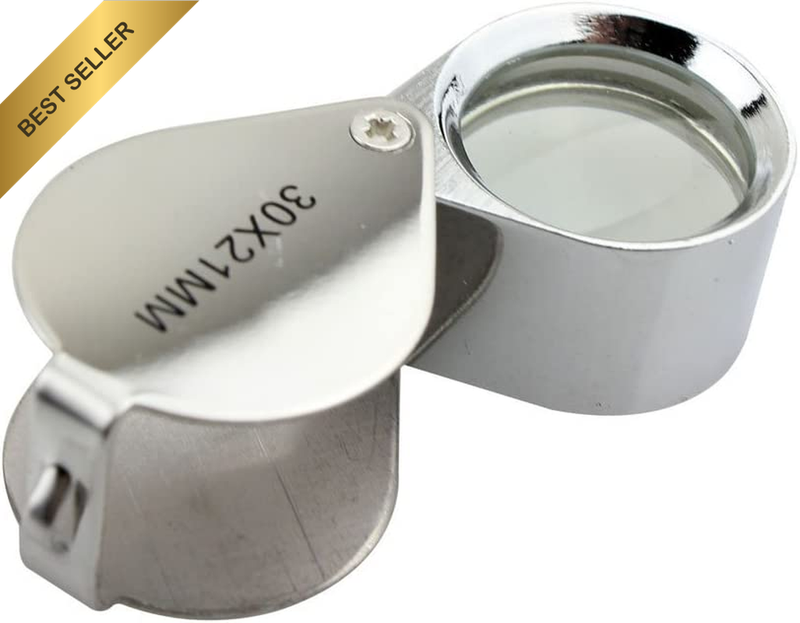 30 X 21Mm Glass Jeweler Loupe Loop Eye Magnifier Magnifying Magnifier Metal Body