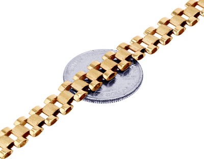 Pre-owned Jewelry Unlimited Men's Presidential Link Chain Necklace 8mm Real 10k Yellow Gold 22"