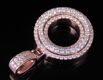 Pre-owned Jewelry Unlimited Custom Letter O Initial 3d Diamond Pendant Charm 10k Two Tone Gold 1.60 Ct 1.5" In G-h