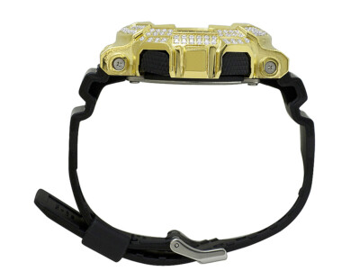 Pre-owned G-shock Casio Shock Ga-100cf-1a9cr Camouflage Simulated Diamond Watch 51mm 6.0 Ct