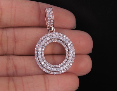 Pre-owned Jewelry Unlimited Custom Letter O Initial 3d Diamond Pendant Charm 10k Two Tone Gold 1.60 Ct 1.5" In G-h