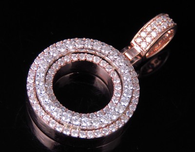 Pre-owned Jewelry Unlimited Custom Letter O Initial 3d Diamond Pendant Charm 10k Two Tone Gold 1.60 Ct 1.5" In G-h