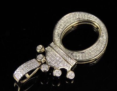 Pre-owned Jewelry Unlimited Initial Letter O Crown Diamond Custom Unisex Pendant 10k Yellow Gold .33 Ct 1... In H-i