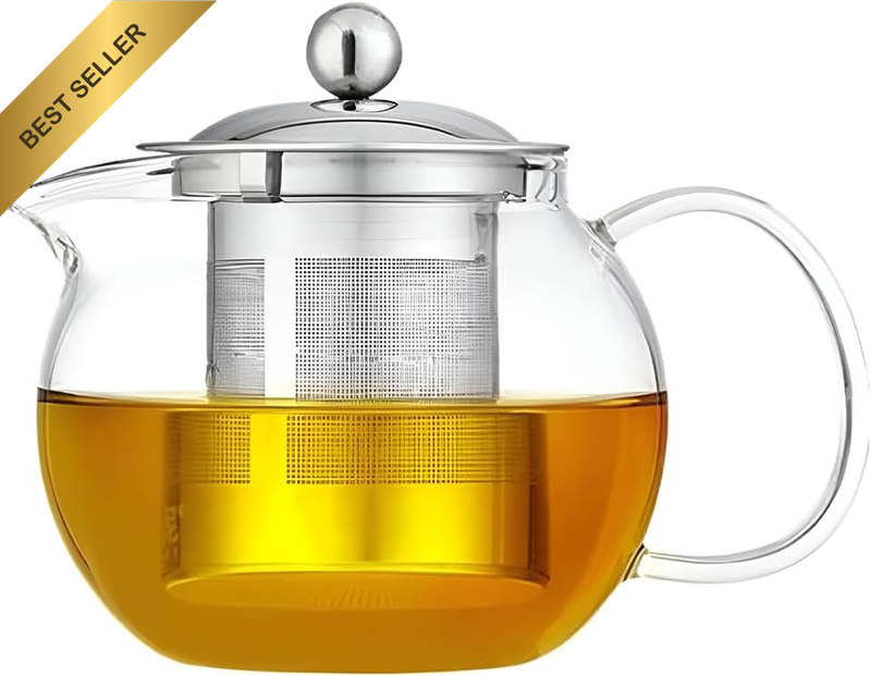 650Ml Glass Teapot, Stovetop Safe Loose Leaf Tea Maker with Removable Infuser, I