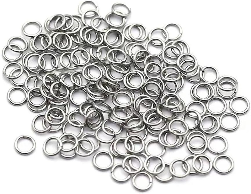 Stainless Steel Jump Rings for Jewelry Making, 8Mm Bulk Open Unsoldered Connecto