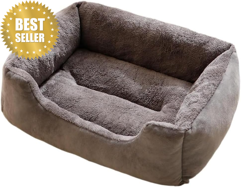Dog Bed,Dog Sofa with Raised Edges,Non-Slip Pet Bed,Removable Washable Cover,For