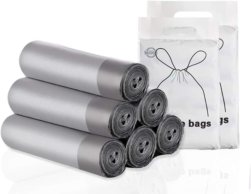 5 Rolls 75 PCS Bin Bags 10L-15L Bin Liners, 45X50 Cm Drawstring Trash Bags Large