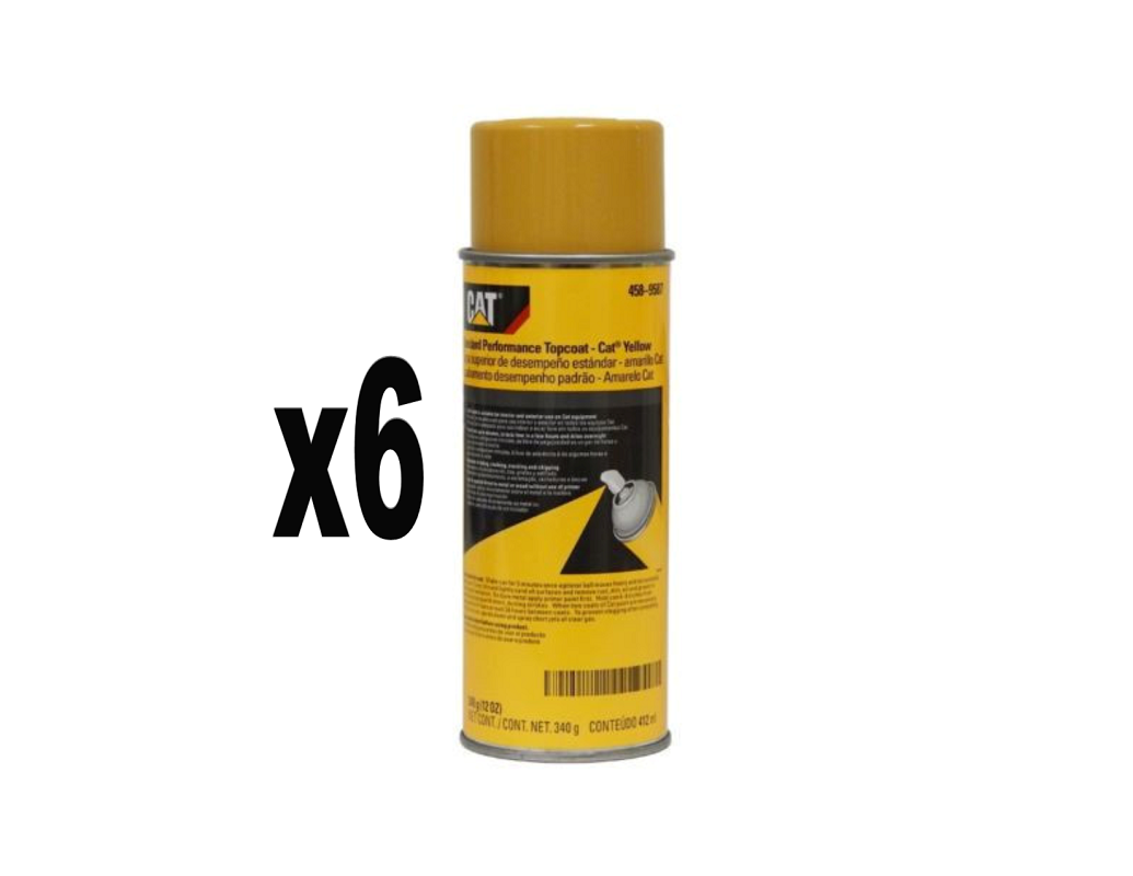 プロフ必読！！！Yellow 　SUPER CAT VK-2100 6 Pack Caterpillar Yellow Paint Aerosol 458-9587 Genuine CAT