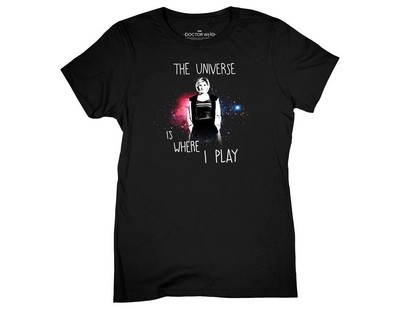 Вселенная Доктора Кто - это то место, где я играю, женская рубашка Nebula, среднего размера
