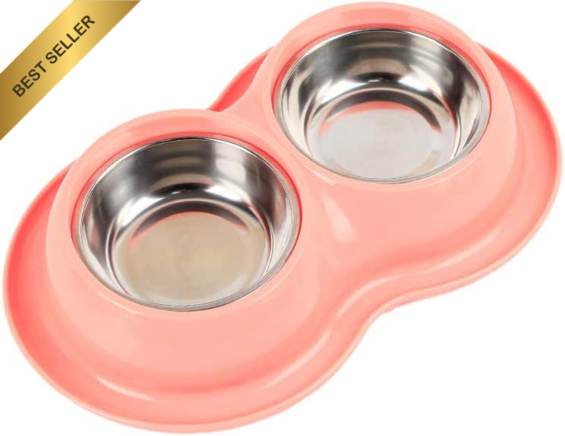 Anti-Ant Two-In-One Double Bowl Dog Bowl Cat Feeder Pet Bowl (Random Color)