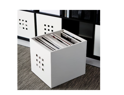 Ikea Lekman White Plastic Box Basket Storage Organizer 13x14.5x13 New