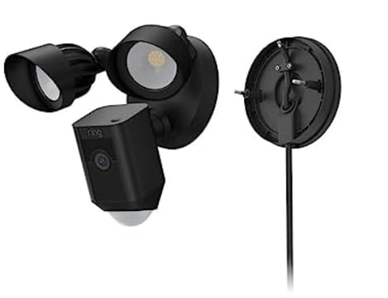 Floodlight Cam Wired plus with Motion-Activated 1080P HD Video, White (2021 Rele