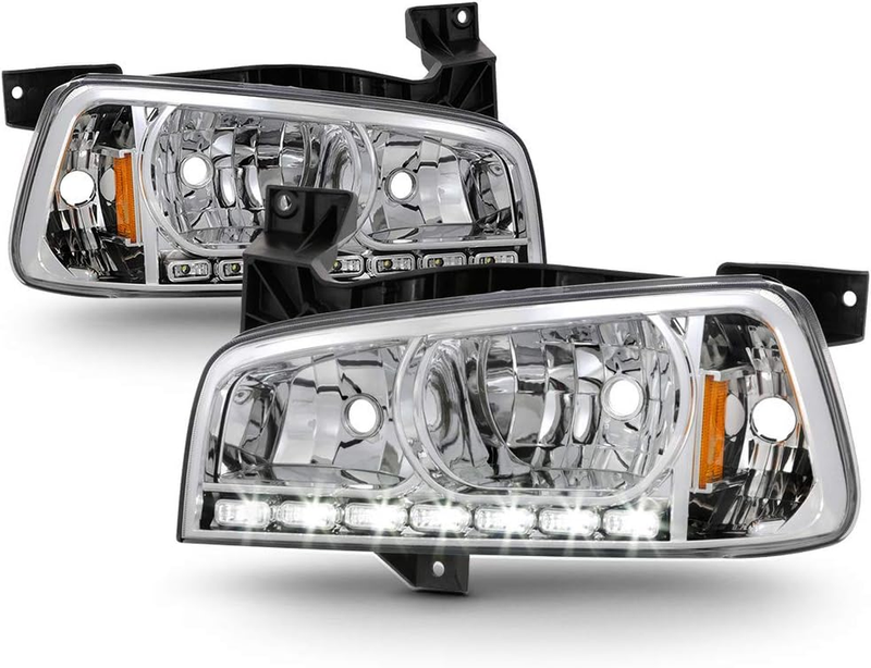Headlights W/Built in Corner Driver Passenger Side for 2006-2010 Dodge Charger
