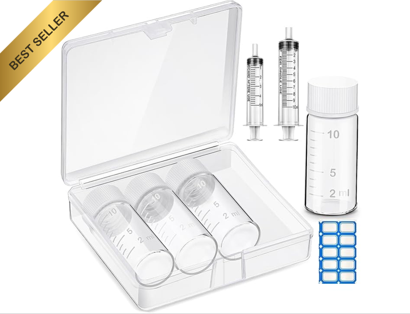 6 Pcs Liquid Medicine Travel Container Glass，Liquid Containers Small Single Dose