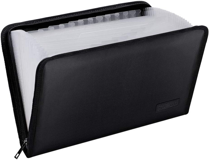 Expanding File Folder Important Document Organizer Fireproof Document Bag-A4 Siz
