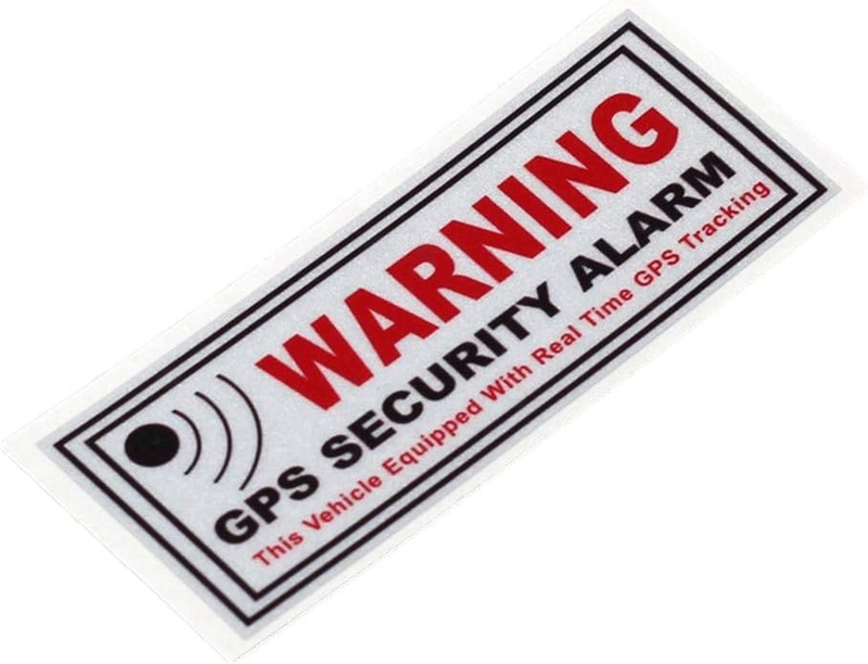 2PCS Car Styling Vinyl Decals Warning GPS Tracking Alarm Security System Bike Mo