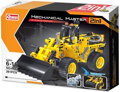 Qihui 6803 Mechanical Master Tech Brick 2'n1 Bulldozer Kit