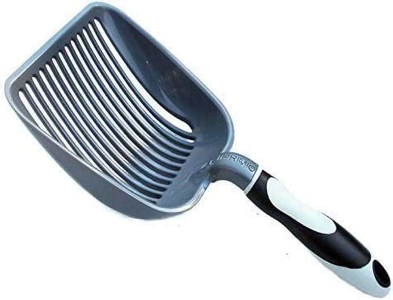 Deep Shovel Metal Cat Litter Scoop Non-Stick Plated Aluminum Sifter with Holder