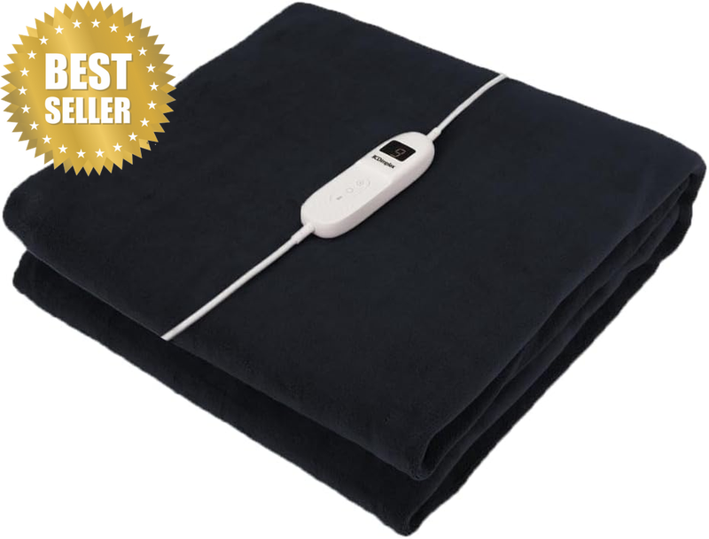 Heated Throw, Electric Heated Blanket Throw with 9 Heat Settings, Micro Fleece F