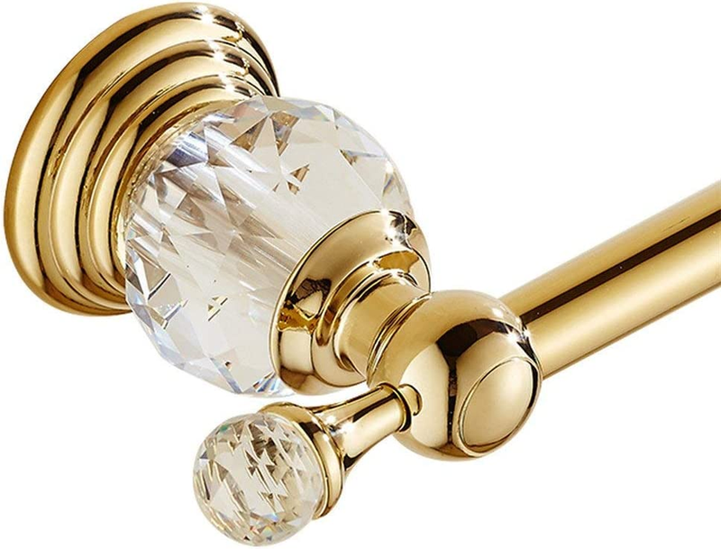 Bar, Adjustable Crystal Towel Holder, Golden Finished Bathro