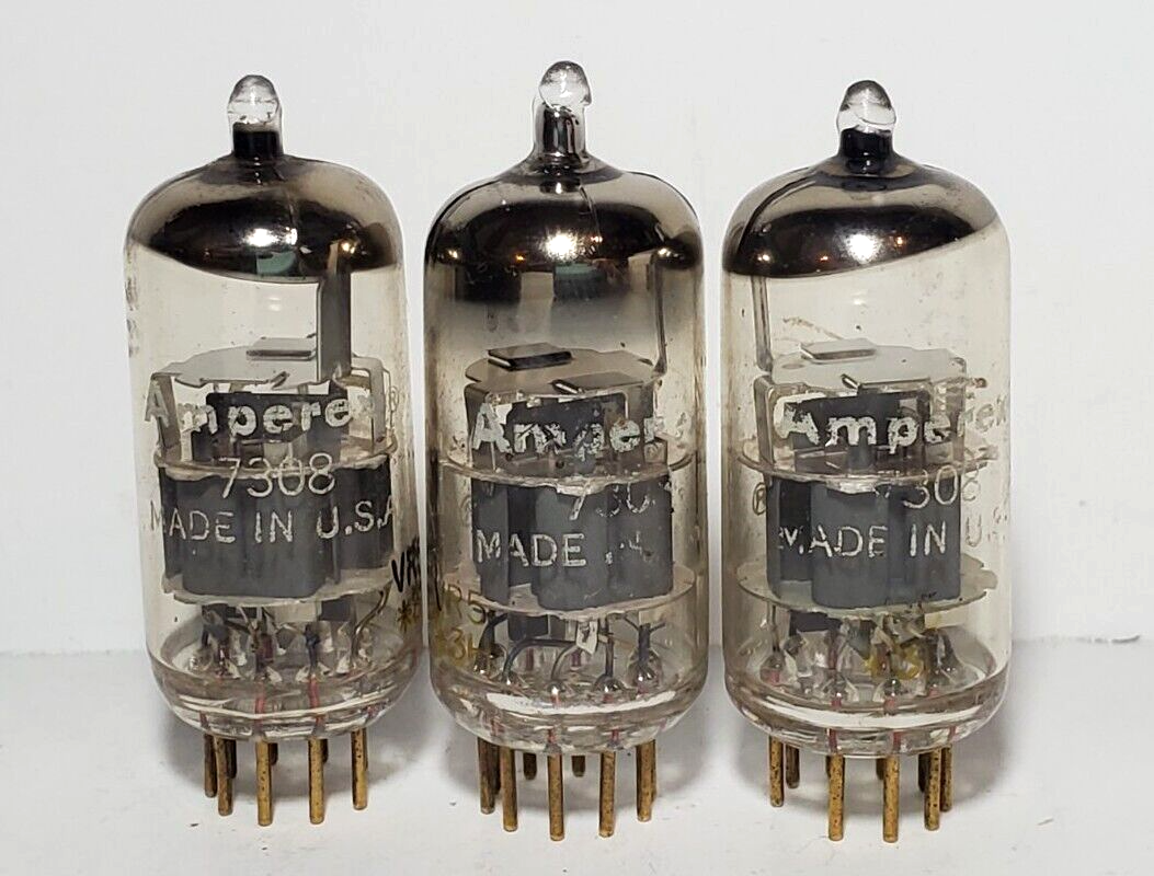 Amperex JAN-7308/E188CCーSQ GOLD PIN/6DJ8 Amperex JAN-7308 E188CC SQ Tube Gold Pin 6DJ8 Compatible