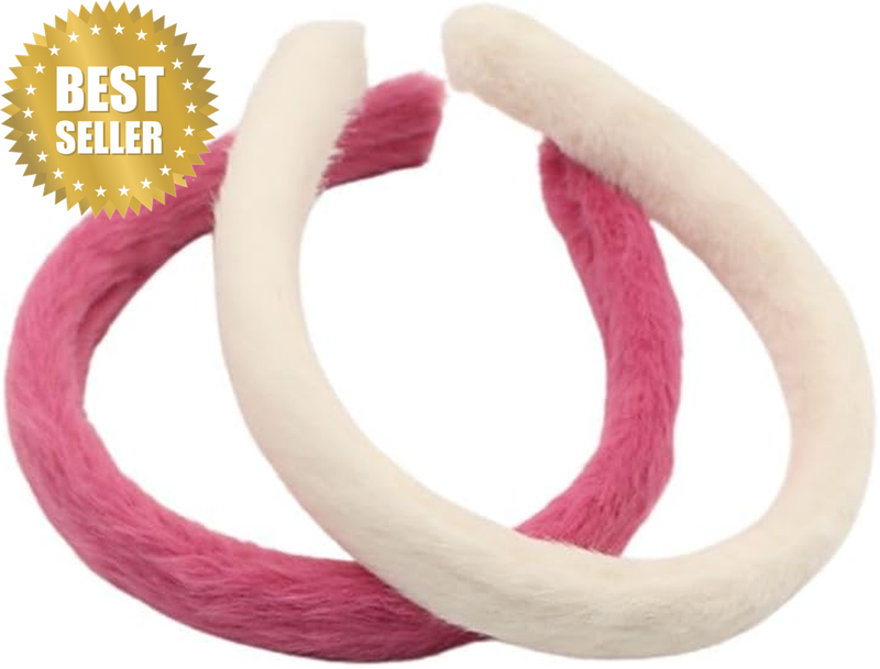 Furry Plush Headband (White) OR29-50