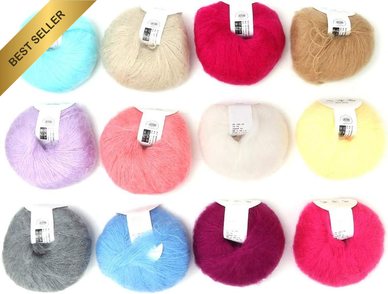 1 Pcs Wool Yarn,Soft and Comfortable Mohair Woven Yarn Suitable for Fashion and