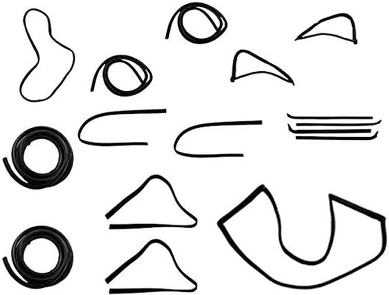 Vehicle Window Weatherstrip Seal Kit Without Chrome Trim for 1973-1979 Ford F250