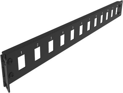 Jingchengmei 12-Port Blank Keystone Panel 1U Hinged Universal Blank Patch Panel 
